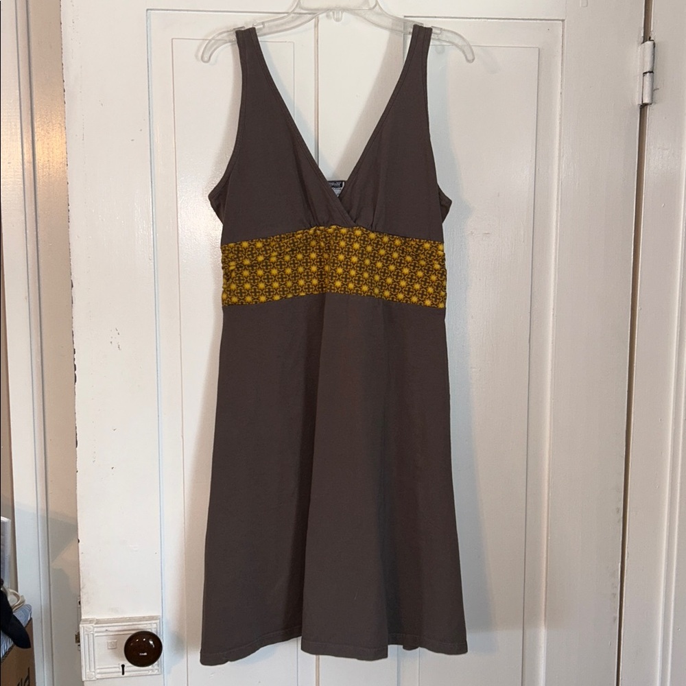 Patagonia Womens Earthenware Margot Mini Dress Large Organic Cotton Granola